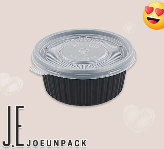 조은팩 BFP 100파이 국물용기 PP재질 소 흑색 1000개세트(합포장), 1개, 1000세트