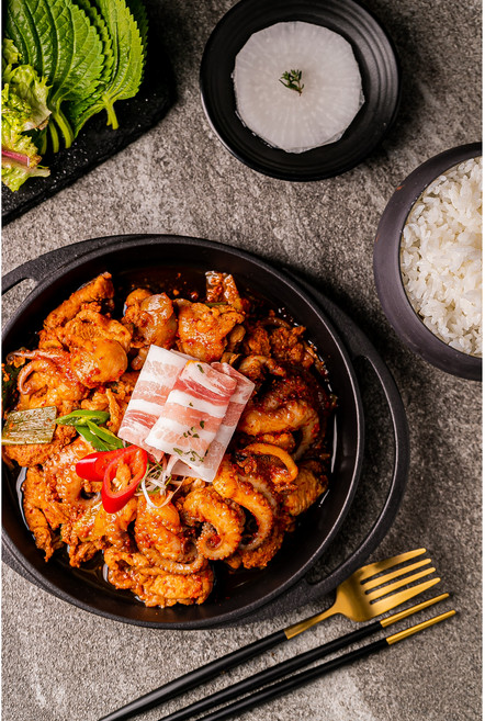 맛키트 쭈꾸미 삼겹살 불고기 500g 캠핑 음식 안주 요리 쭈삼 낙삼 볶음 밀키트 용두동, 1개