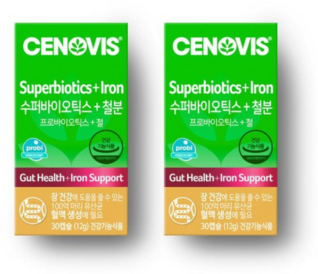 세노비스 수퍼바이오틱스 + 철분, 60정, 4개