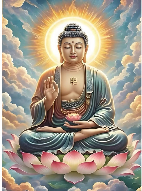 호우맘 액자 캔버스형 보석십자수 DIY 키트 40 x 50 cm, 1개, HM-129 석가모니