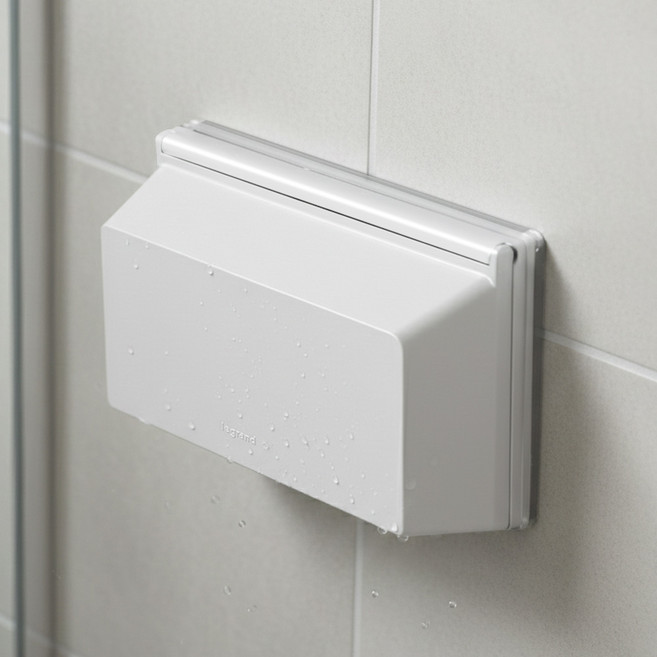 [본사정품] 르그랑 아펠라 화이트) 방우콘센트 2구(가로형) / 신형, 1개