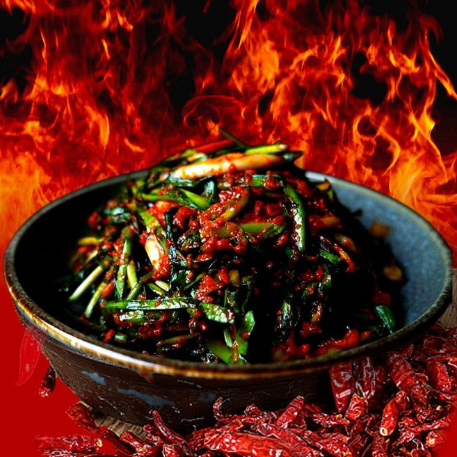핵폭탄김치 매운 실비 부추김치, 1kg, 1개