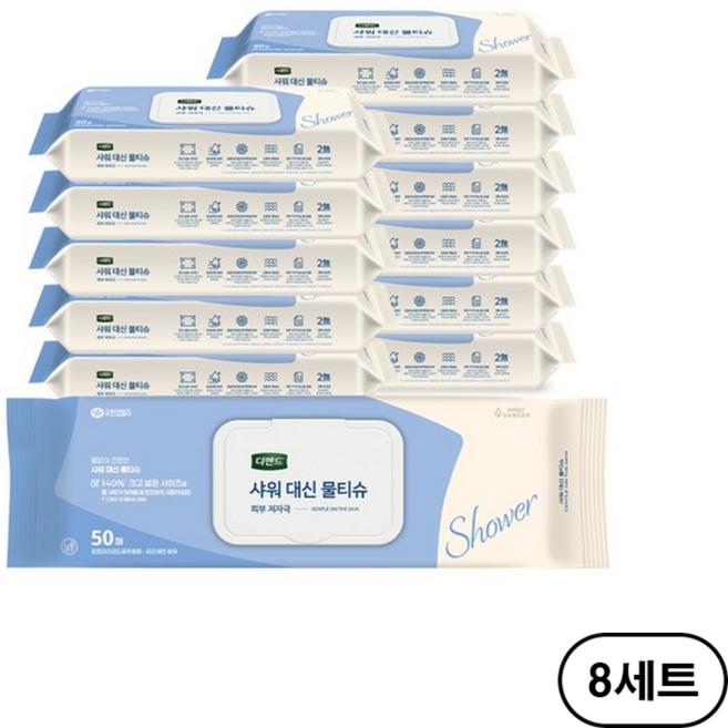 디펜드 샤워 대신 물티슈 캡형, 60g, 50매, 96개