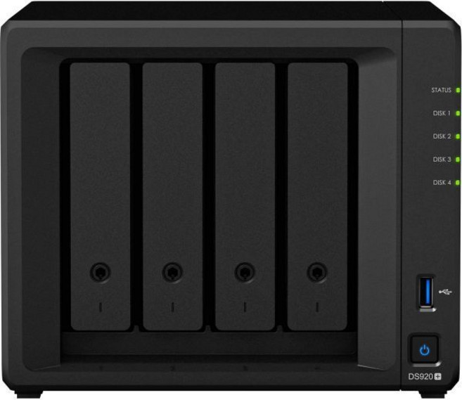 Synology 시놀로지 디스크스테이션 DS920+ NAS 서버 비즈니스용 Celeron CPU 8GB DDR4 메모리 1TB M2 SSD 4TB 저장장치 DSM 운영체제, 2) 1TB M.2/ 4TB SSD, 1개