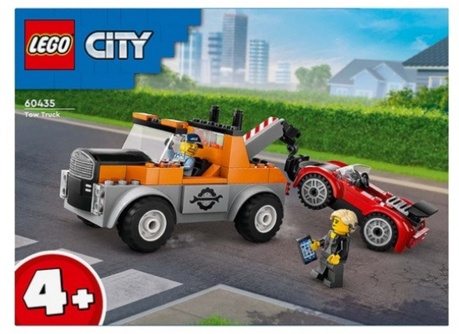 시티 아동용 60435 견인트럭과 스포츠카 수리 레고, 혼합색상, 1개