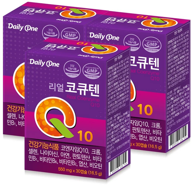 리얼 코큐텐 코엔자임 항산화 Q10, 3개, 16.5g - 쿠팡