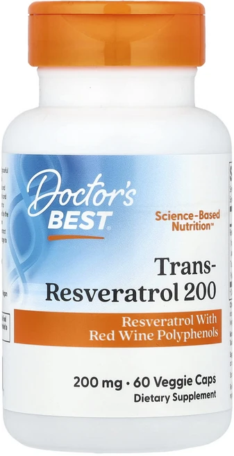 Doctor's Best Trans-Resveratrol 200 with Resvinol 200mg 베지 캡슐 60정, DoctorsBestTransResveratrol200, 1개 - 쿠팡