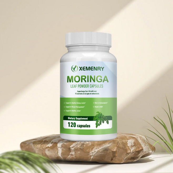 XEMENRY Moringa 葉粉膠囊 92種營養素/46種抗氧化劑, 120組