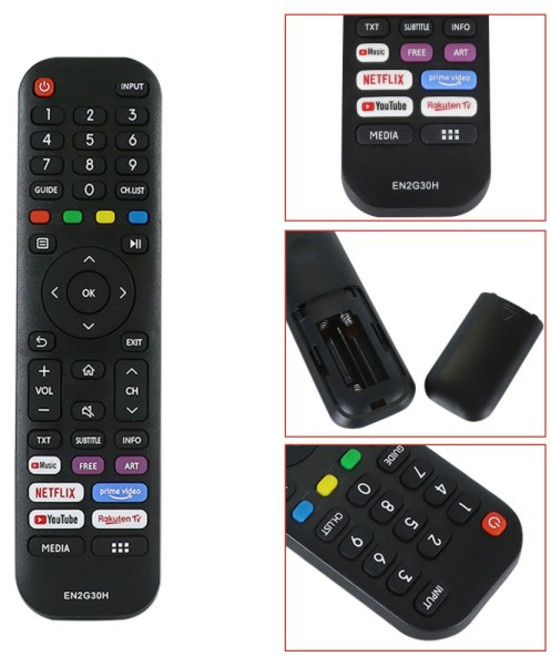 하이센스 스마트 TV 리모컨 유튜브 넬플릭스 플레이어 LED LCD TV 호환 EN2G30H 신제품