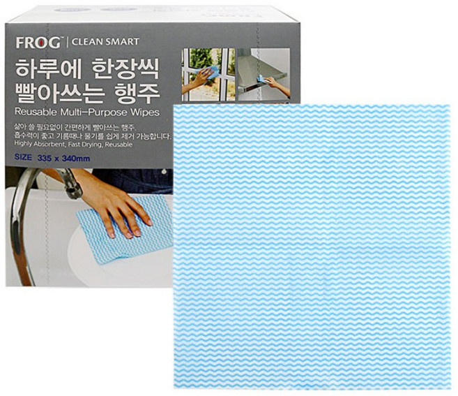 프로그 하루에 한장씩 빨아쓰는 행주, 2개, 50개입