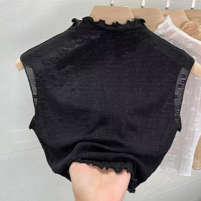 JoYouth 가짜 페이크 레이스 하이 티 폴라 공갈 이너 칼라 1. 화이트 S 90파운드 이내