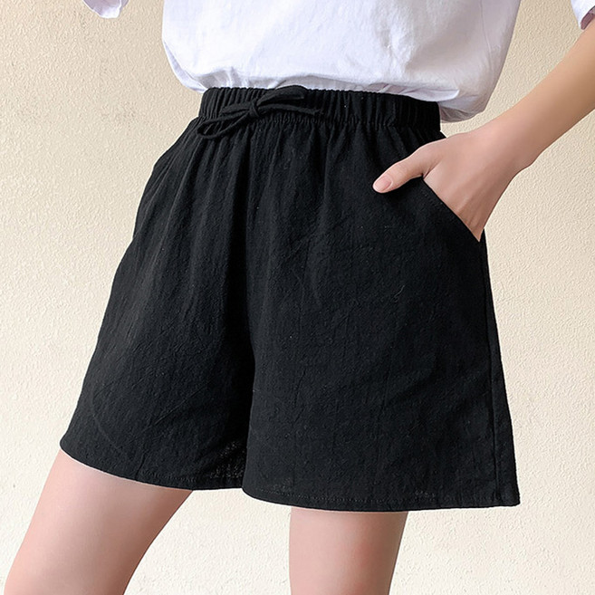 보슈 여성 3부 밴딩 고무줄 편한 쿨링 반바지 숏팬츠