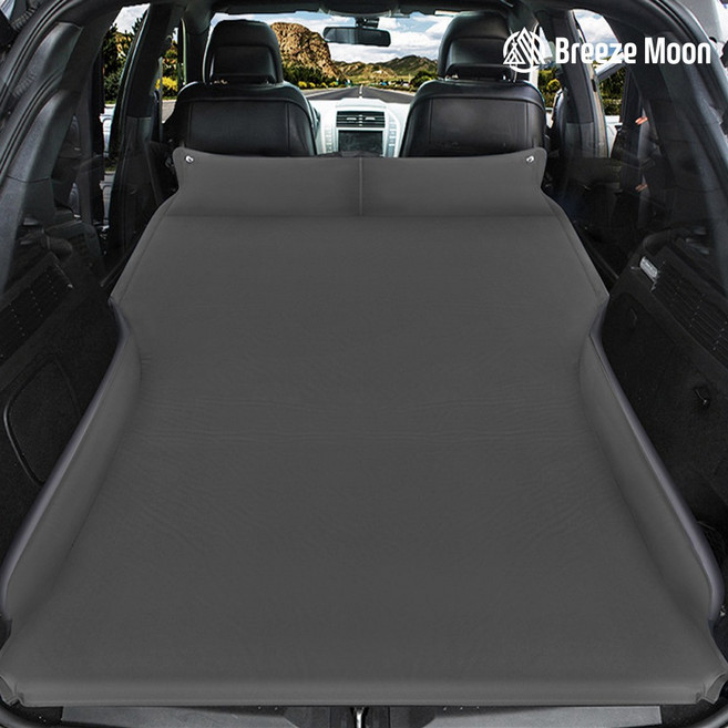 브리즈문 차박매트 차량용 에어매트 차박 평탄화 매트리스, 02.차박 스웨이드베개형(그레이), 180cm, 파스텔톤 가랜드