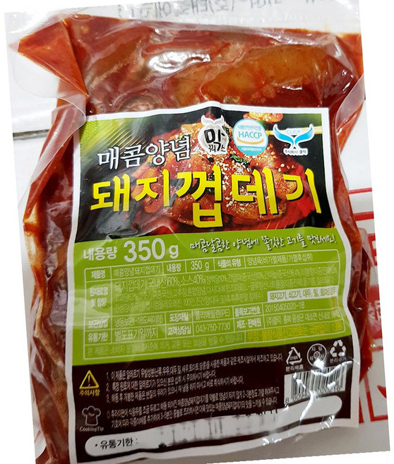 매콤 양념 돼지 껍데기 350g 안주, 1개