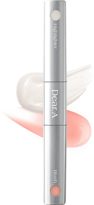 Dear.A 디어에이 블러쉬 앤 빔 듀얼스틱 하이라이터, 01 누디 로즈 & 펄 글로우, 01 누디로즈 & 펄 글로우, 1개