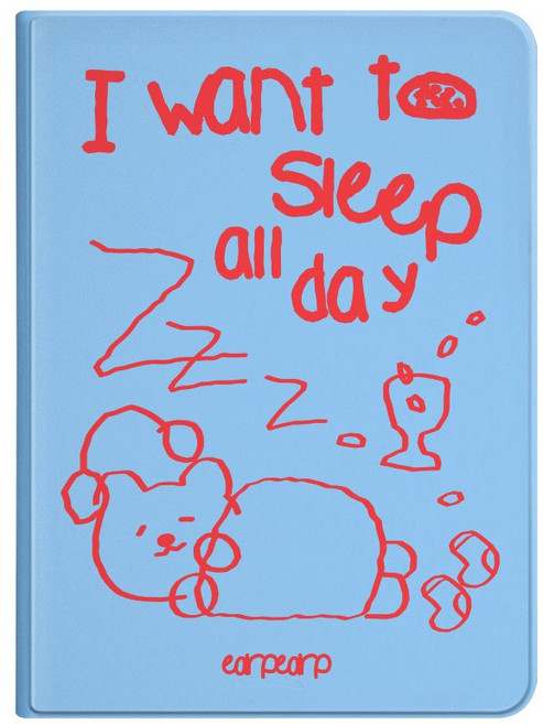 [EarpEarp 본사] 어프어프 아이패드 에어 프로 11 13 커버 폴리오 태블릿 PC 케이스, 잠꾸러기 코비-BLUE, 1개