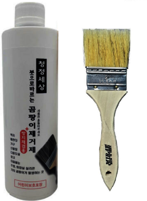 청정세상 곰팡이제거제 곰팡이방지제 +붓 바르는곰팡이제거제 방지제, 1개, 500ml