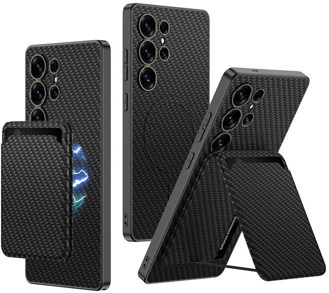 적용 갤럭시 S26 울트라 케이스 갤럭시 S25 울트라 케이스 카드포켓 자기흡인가죽 휴대폰 케이스 HJSJK028 AYOUOK