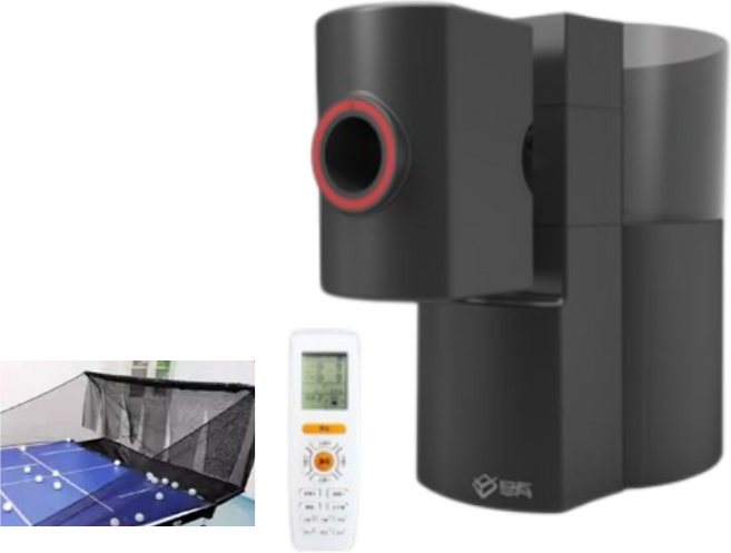 로보핑 탁구 로봇 연습기 발사기 셀프 머신 자동 서브 드라이브 훈련, 1개, 블랙