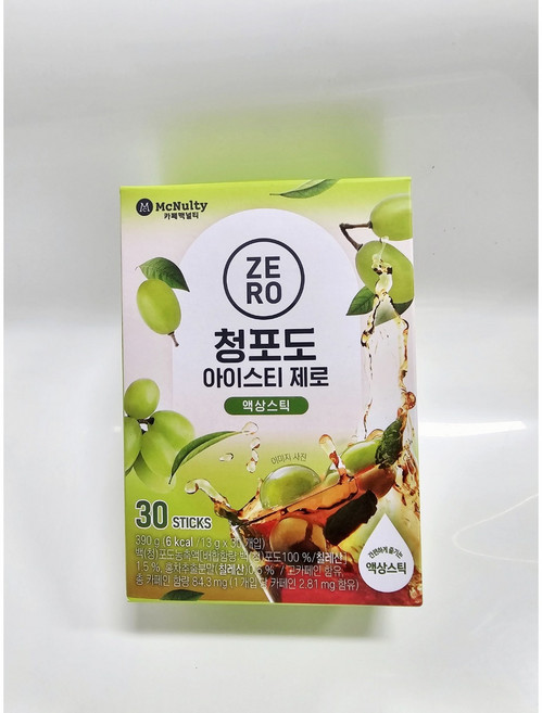맥널티커피 청포도 아이스티 제로, 390g, 2개