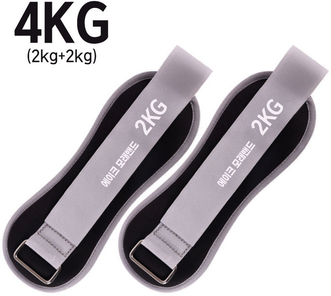 에이크 핏웨이트 모래주머니 2개입 손목 발목 중량밴드, 블랙, 2kg
