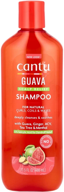 Cantu 두피 릴리프 샴푸 구아바 400ml(13.5fl oz), Cantu두피릴리프샴푸구아바400ml135floz, 1개, 400ml - 쿠팡