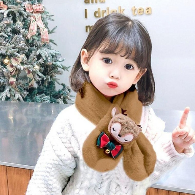 준캡 아동목도리 꽃사슴퍼 고리형 쁘띠머플러 대량가능