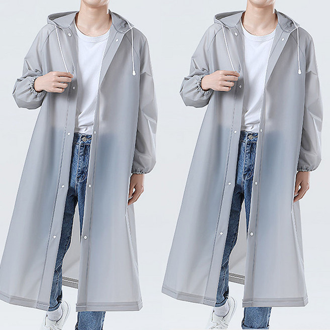 밀크린 성인 우비 워터밤 프리미엄 비옷 1+1 레인코트 일회용 다회용 2종 세트
