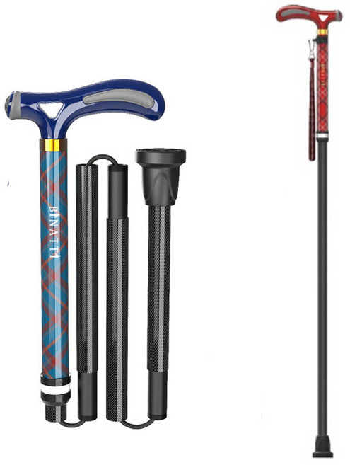 비나띠 간편한 4단 접이식 지팡이 SF 고령자용, 1개