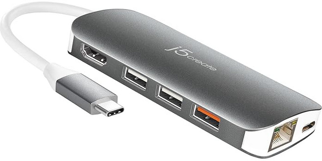 j5 create JCD383 USB Type‑C 9‑in‑1 멀티 어댑터, 1개, 상세페이지 참조