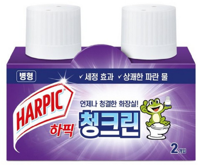 변기세정제 변기청소 청크린 병형 180g x 2입 하픽 리뉴얼, 2개