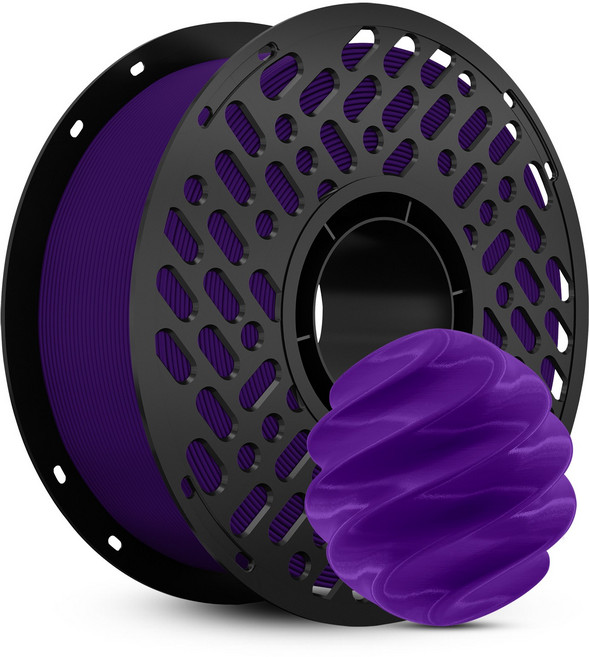 CaiLab 고강도 고탄성 PLA+ 3D 프린터 필라멘트 1.75mm 노즐 막힘 없는 선경 안정성 1kg | 뱀부랩 3D 프린터(P1S P2S A1 H2D등) 호환, 보라색, (PLA)