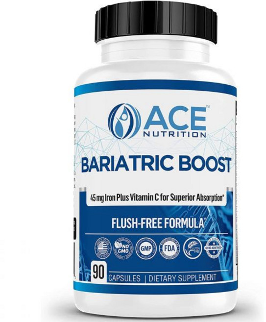 Bariatric Boost One-A-Day Multivitamin 90 Day Supply with 45mg Iron Post Gastric Bypass Sleeve Sur, 1개, 90정