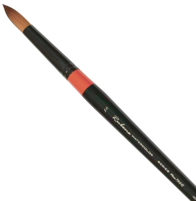 루벤스 전문가용 천연/인조혼합모 수채화붓 730R시리즈 낱자루판매, 4호