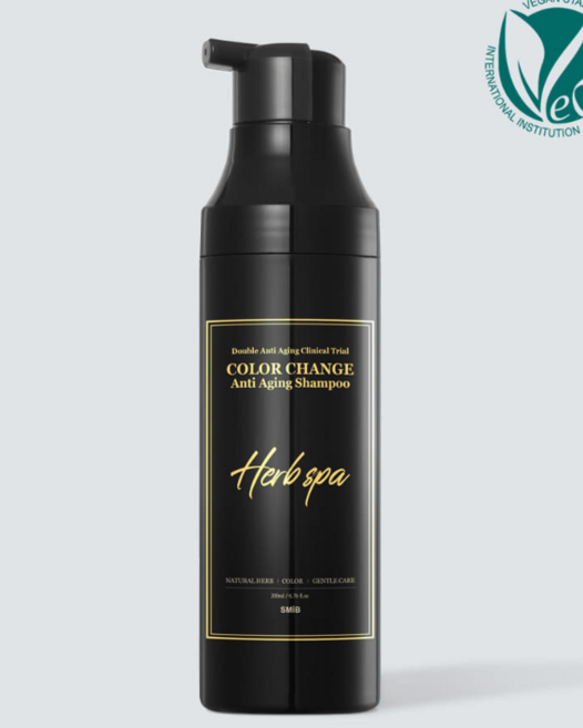 정품 공식판매처 스미브 비건 허브 Herb 컬러체인지 새치 염색 샴푸 [다크브라운], 1개, 200ml, 다크브라운