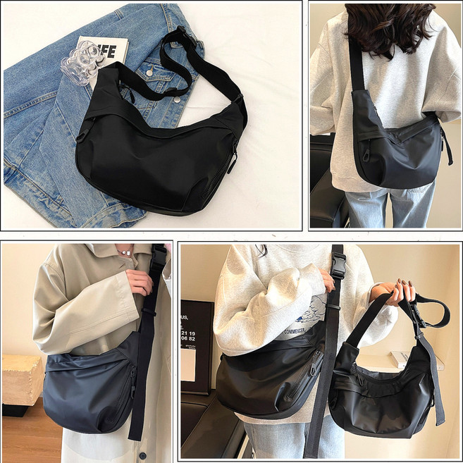 [행운가게] 남여공용 트렌디 데일리 숄더 옆으로매는 가방 호보백 크로스백