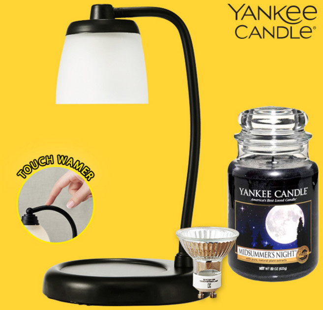 터치 빛조절 캔들워머 양키캔들 라지자 전구1개 세트, 터치 줄루 블랙, 미드썸머나잇 양키캔들 라지자