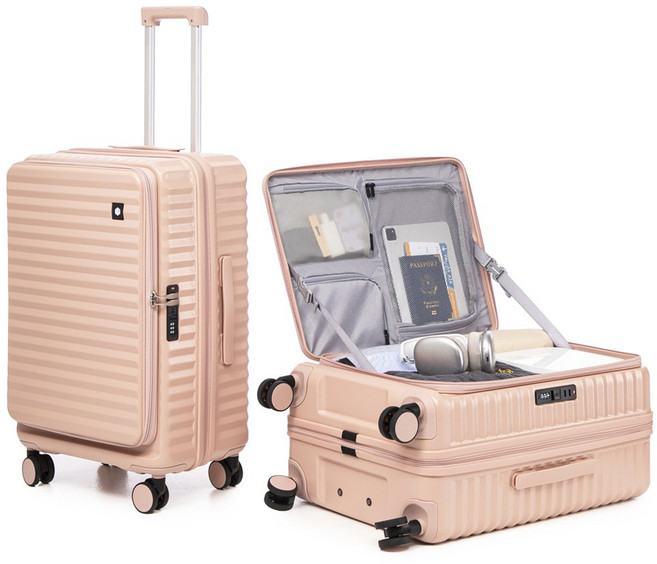 Tanit 전면 오픈 여행용 캐리어 기내용 확장형 100% PC TSA락 USB충전 3년A/S