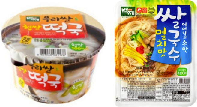 백제 우리쌀 햅쌀 떡국 4개 + 멸치맛 쌀국수 12개 총 16개, 1세트