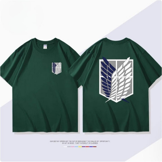 진격의거인 조사병단 로고 반팔 티셔츠 옷