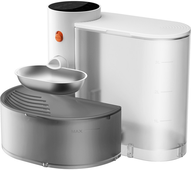 푸푸펫츠 강아지 고양이 무선 무필터 무소음 3시간마다 깨끗한 물 자동 급수기, 1개, 기본