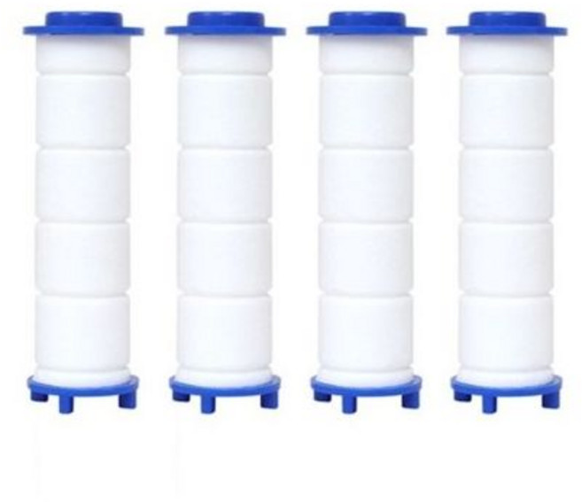 리셀 600 온오프 정수 필터 샤워기 전용필터 4개/샤워/녹물제거/여행용/절수/고압/욕실/국산/수도/수돗물