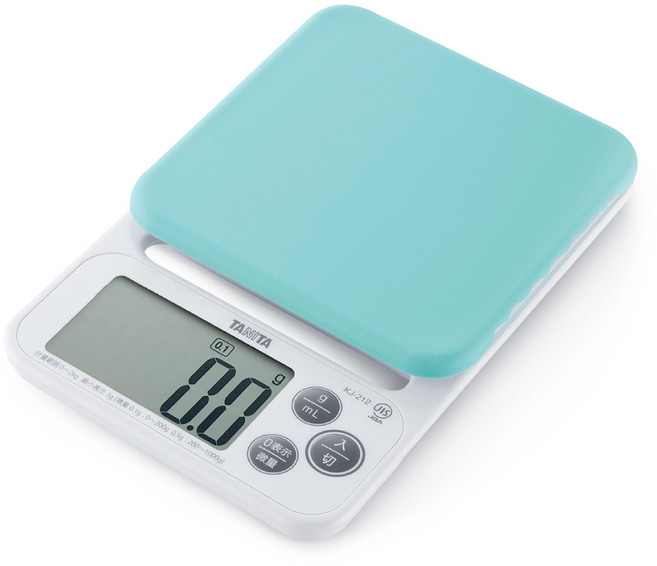 TANITA 電子料理秤 料理教室款, 粉藍, KJ-212, 2kg