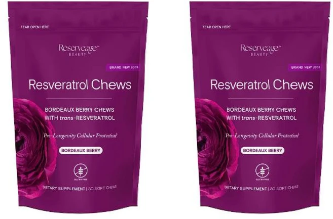 Reserveage Nutrition 레스베라트롤 츄 30정 2팩, 기본 - 쿠팡