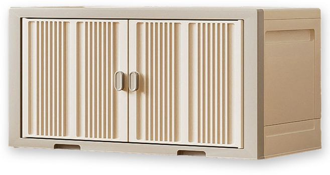 살림생각 다용도 펜트리 폴딩 캐비닛 모듈 리빙박스, 아이보리, 1개