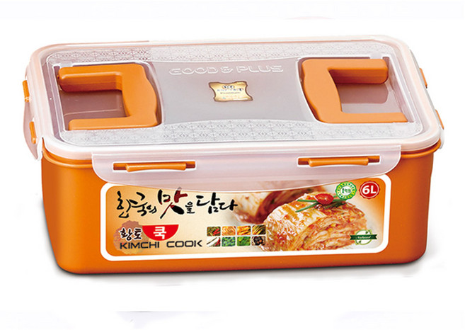 김치쿡 6L 김치통 밀폐용기 보관용기 저장용기, 1개