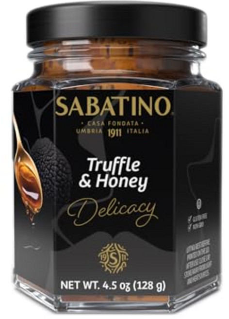 사바티노 타르투피 트러플 주입 꿀 4.5온스 Sabatino Tartufi Truffle Infused Honey 4.5 Ounce, 4.5 온스(1팩), 1개