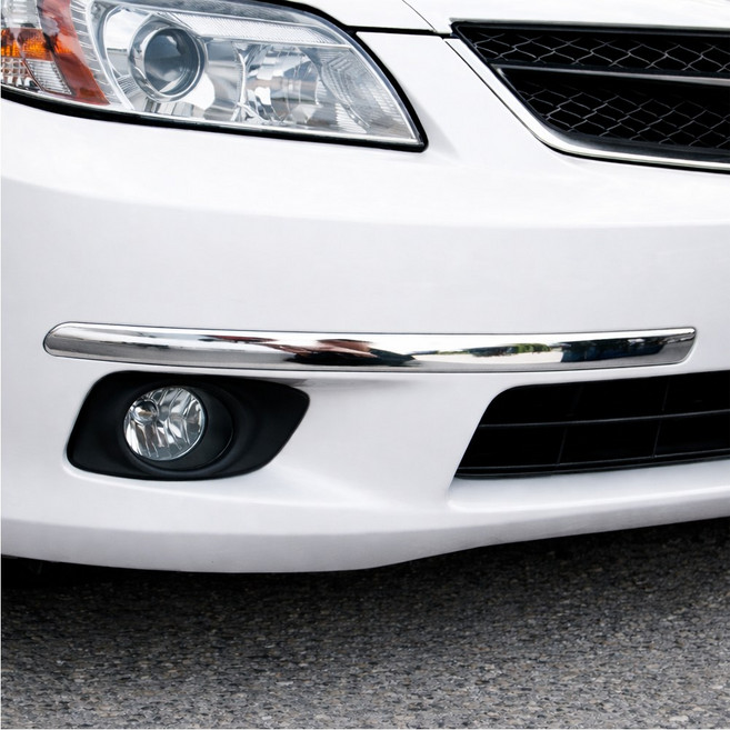 생활더하기 차량용 컴팩트 슬림 고광택 크롬 범퍼가드 4개 1세트 충격방지 미세흠집 커버, 1개