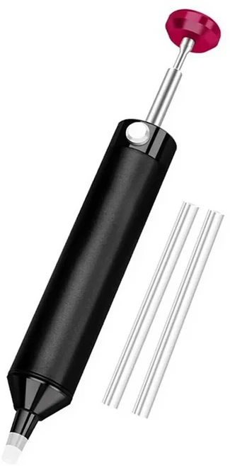 납땜 흡입기 막힘 방지 솔더 흡입 장치 제거 펌프 수동 제거기 내열 실리콘 노즐, 01 black