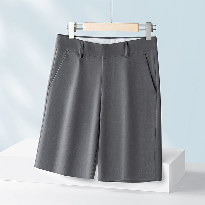 【抗皺免燙】西褲短褲 西褲 五分褲 中褲 商務褲 休閒褲 通勤褲 垂感面料 夏季薄款 男士商務休閒